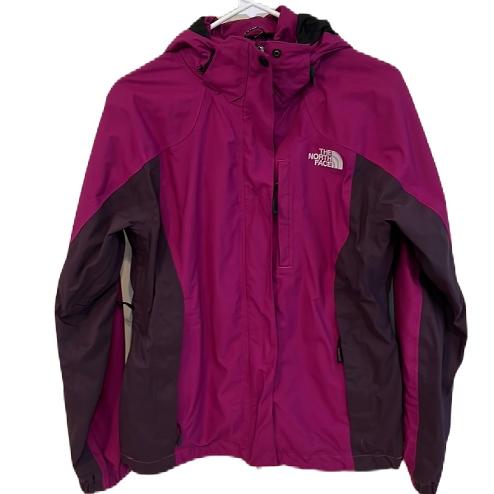 The North Face Womens Jacket Purple Magenta Rain Jacket Full Zip Size MEDIUM